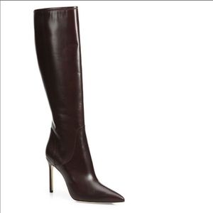 NEW Manolo Blahnik pointed toe knee high boots